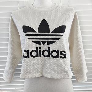 ADIDAS crop sweatshirt 3/4 sleeves XS